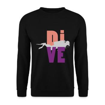 Tauchen - Unisex Pullover - Schwarz - Vorne - Alina (178cm) & Michal (187cm)