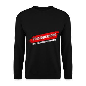 Fotograf - Unisex Pullover - Schwarz - Vorne - Alina (178cm) & Michal (187cm)