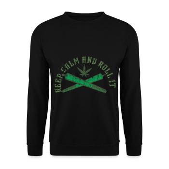 Weed - Unisex Sweatshirt - black - Front - Alina (178cm) & Michal (187cm)