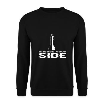 Schach - Unisex Pullover - Schwarz - Vorne - Alina (178cm) & Michal (187cm)