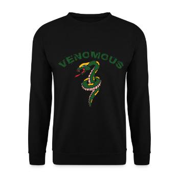 serpent - Sweat-shirt Unisexe - noir - Devant - Alina (178cm) & Michal (187cm)
