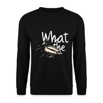 Duck saying gift - Unisex Sweatshirt - black - Front - Alina (178cm) & Michal (187cm)