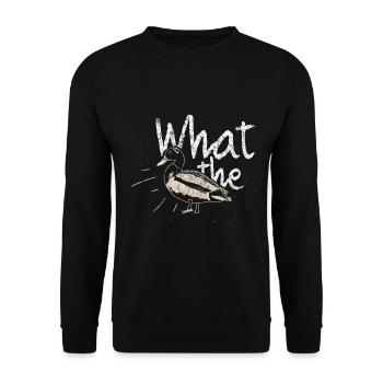 Canard disant - Sweat-shirt Unisexe - noir - Devant - Alina (178cm) & Michal (187cm)