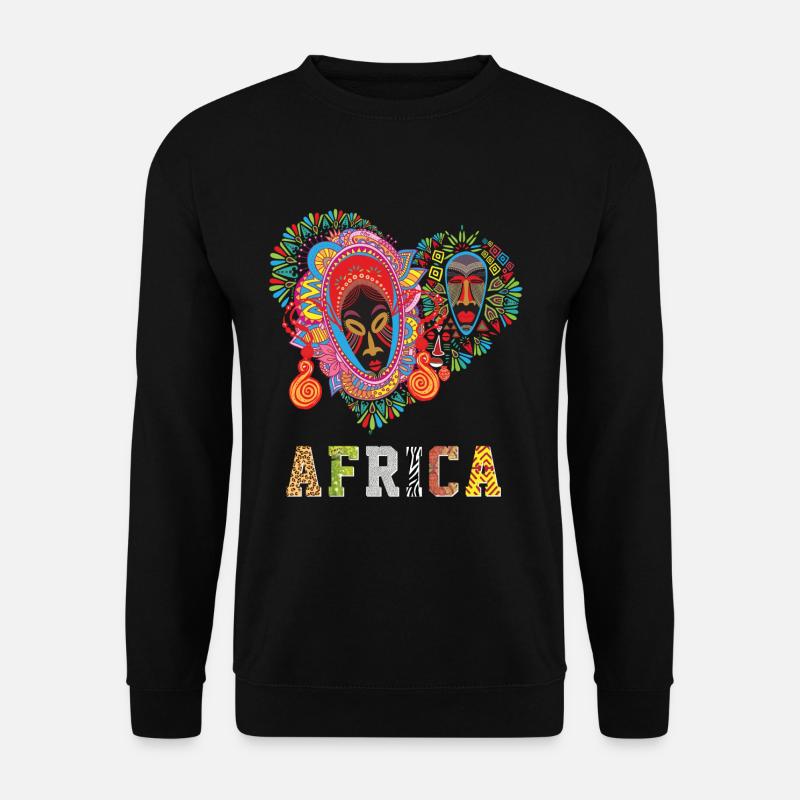 Afrika Muster - Lebensfreude - Unisex Pullover - Schwarz
