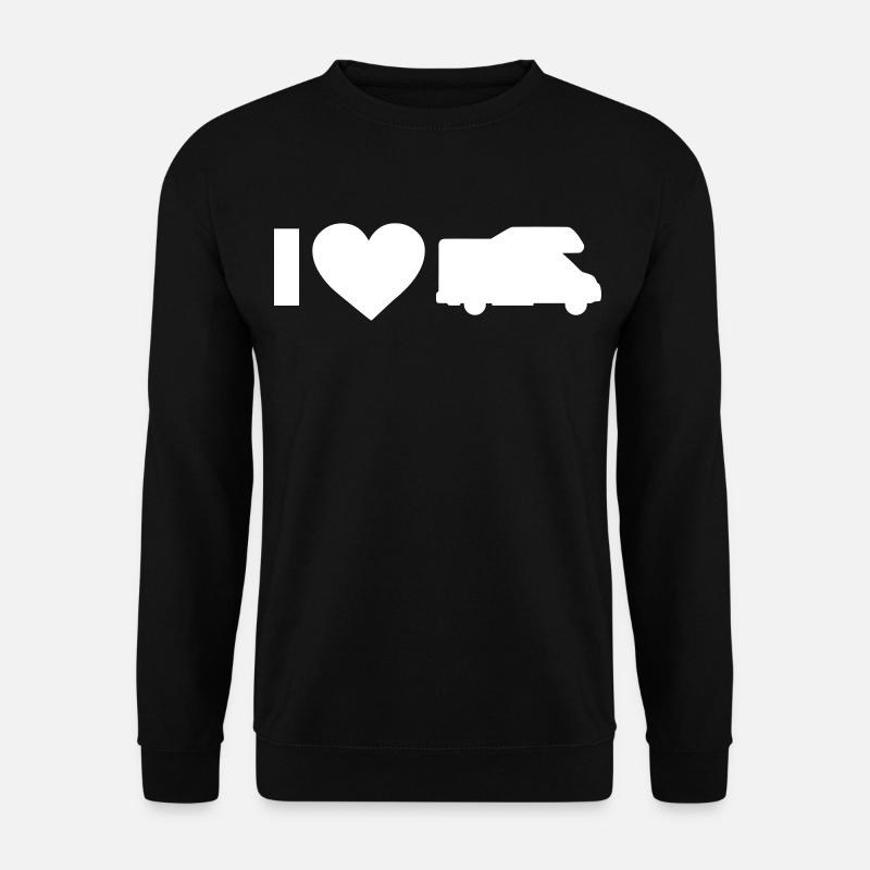 I love camping - Unisex Pullover - Schwarz