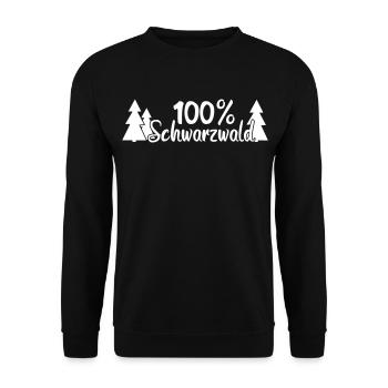 100% Schwarzwald - Unisex Pullover - Schwarz - Vorne - Alina (178cm) & Michal (187cm)