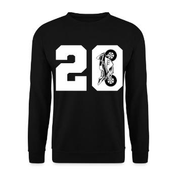 20 Moto Moto Moto Moto Moto - Sweat-shirt Unisexe - noir - Devant - Alina (178cm) & Michal (187cm)