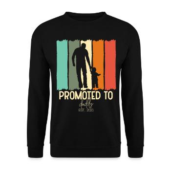 Best dad ever 1st father's day New dad Est 2021 - Unisex Sweatshirt - black - Front - Alina (178cm) & Michal (187cm)