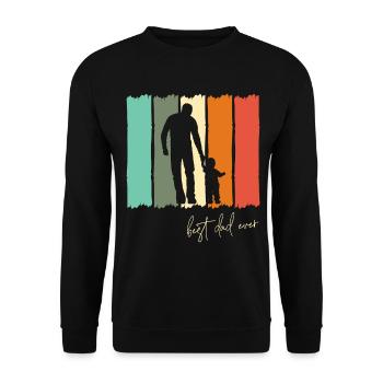 Best dad ever 1st father's day New dad gift retro - Unisex Sweatshirt - black - Front - Alina (178cm) & Michal (187cm)