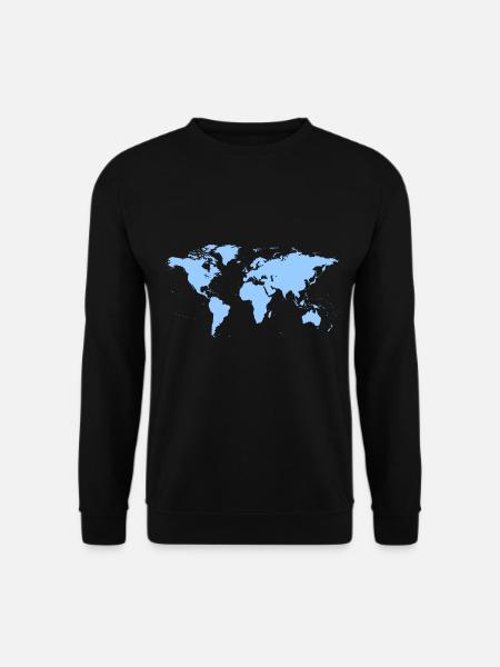 World Map 02 - Unisex Pullover - Schwarz