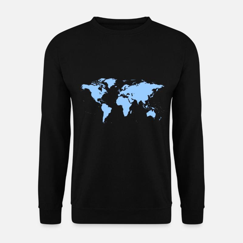 World Map 02 - Unisex Pullover - Schwarz