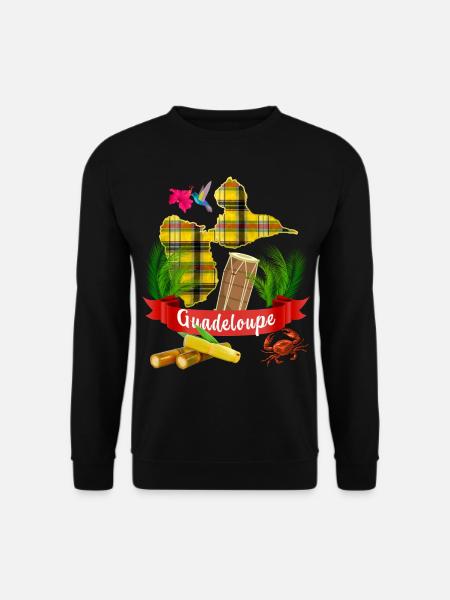 Tambour Musique Traditionnel Et Guadeloupe Madras - Sweat-shirt Unisexe - noir