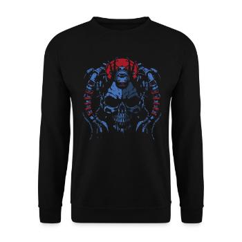 SKUL Rouge Bleu - Sweat-shirt Unisexe - noir - Devant - Alina (178cm) & Michal (187cm)