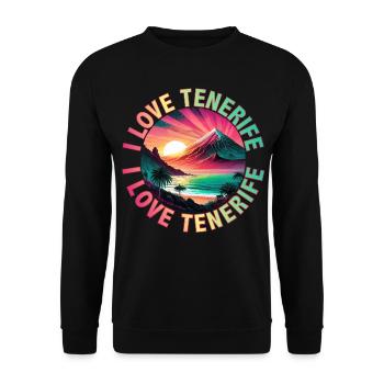 Tenerife Holidays Canary Island Sun Tenerife sun - Unisex Sweatshirt - black - Front - Alina (178cm) & Michal (187cm)