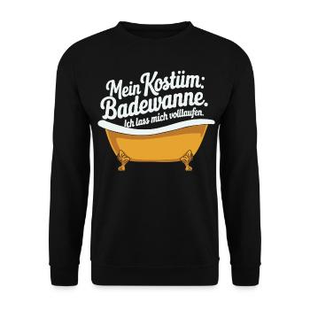 My Costume: Bathtub - Unisex Sweatshirt - black - Front - Alina (178cm) & Michal (187cm)