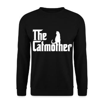 The Catmother Cat Mom Cats Love - Unisex Sweatshirt - black - Front - Alina (178cm) & Michal (187cm)