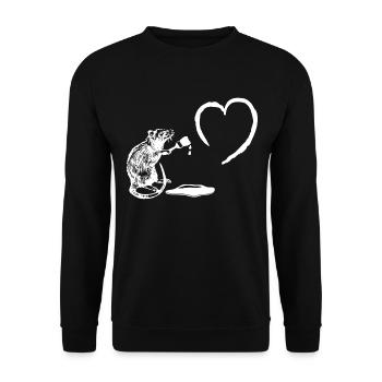 Brush Artist Rat - Unisex Sweatshirt - black - Front - Alina (178cm) & Michal (187cm)