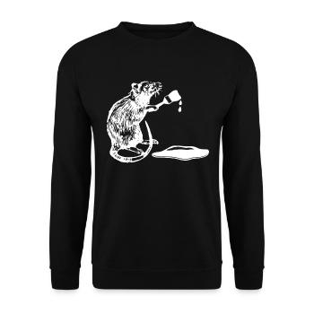 Brush Artist Rat - Unisex Sweatshirt - black - Front - Alina (178cm) & Michal (187cm)