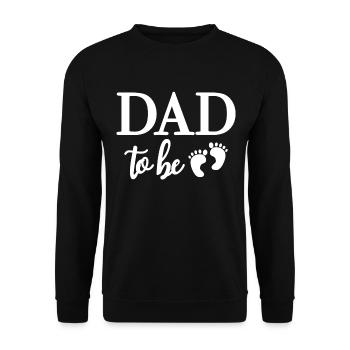 DAD TO BE Zukünftiger Papa Vater - Unisex Pullover - Schwarz - Vorne - Alina (178cm) & Michal (187cm)