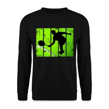 Tennis Players Tennis Sport - Unisex Sweatshirt - black - Front - Alina (178cm) & Michal (187cm)