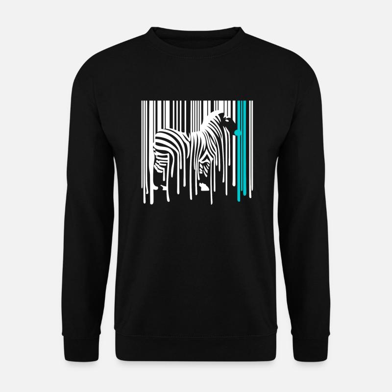 DRIPPY ZEBRA Barcode Graffiti Street Art - Unisex Pullover - Schwarz
