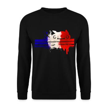 Moto Sport automobile France Bande de course - Sweat-shirt Unisexe - noir - Devant - Alina (178cm) & Michal (187cm)
