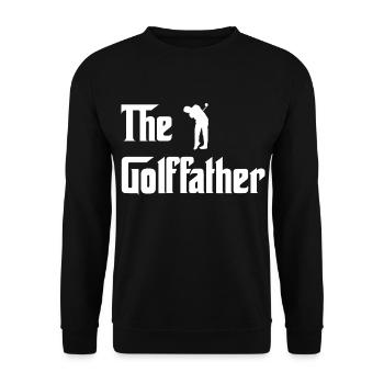 The Golffather Golfer Dad Golf Papa - Unisex Pullover - Schwarz - Vorne - Alina (178cm) & Michal (187cm)