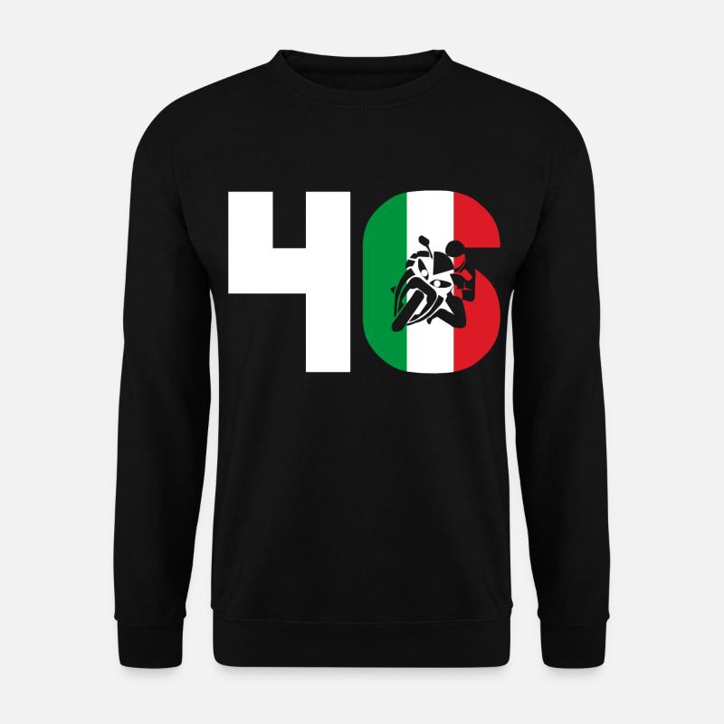 Moto Nummer 46 Italien Motorrad Motorsport - Unisex Pullover - Schwarz