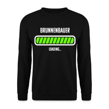 Brunnenbauer Beruf Loading Ladebalken - Unisex Pullover - Schwarz - Vorne - Alina (178cm) & Michal (187cm)