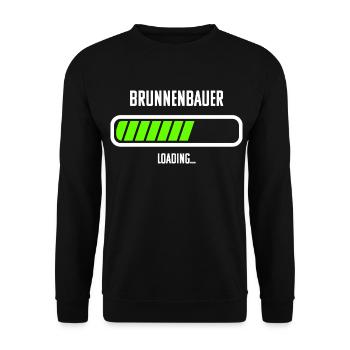 Brunnenbauer Beruf Loading Ladebalken - Unisex Pullover - Schwarz - Vorne - Alina (178cm) & Michal (187cm)