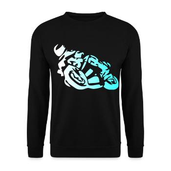 Motorbike bike silhouette design modern - Unisex Sweatshirt - black - Front - Alina (178cm) & Michal (187cm)