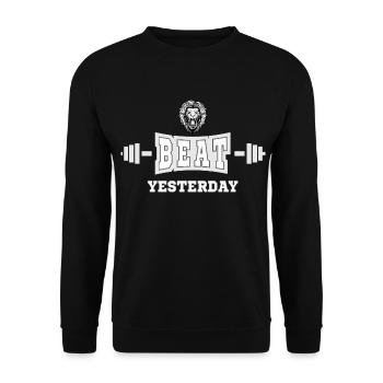 Gym Fitness Motivational Sayings for Bodybuilding - Unisex Sweatshirt - black - Front - Alina (178cm) & Michal (187cm)