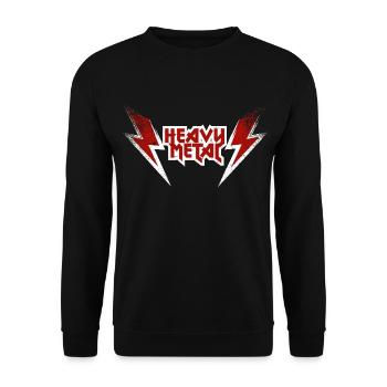 Heavy Metal - Unisex Sweatshirt - black - Front - Alina (178cm) & Michal (187cm)