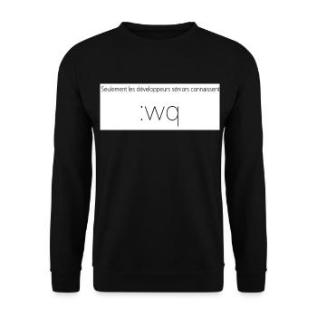 seulement les developpeurs seniors connaissent - Sweat-shirt Unisexe - noir - Devant - Alina (178cm) & Michal (187cm)