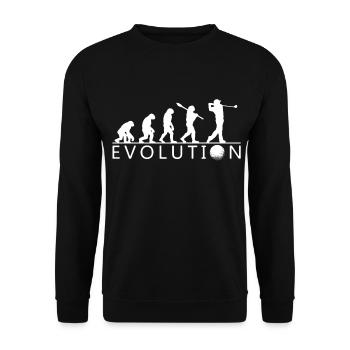 Evolution Of Golf - Unisex Sweatshirt - black - Front - Alina (178cm) & Michal (187cm)