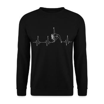 Gymnastique Rythme cardiaque Gymnastique Gymnastique Gymnastique Gymnastique Sport - Sweat-shirt Unisexe - noir - Devant - Alina (178cm) & Michal (187cm)