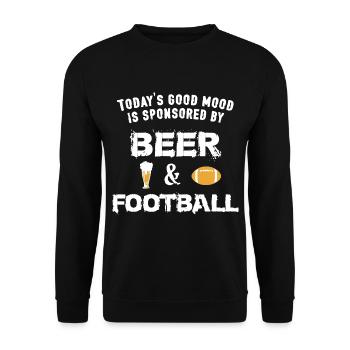 Beer And Football - Unisex Sweatshirt - black - Front - Alina (178cm) & Michal (187cm)