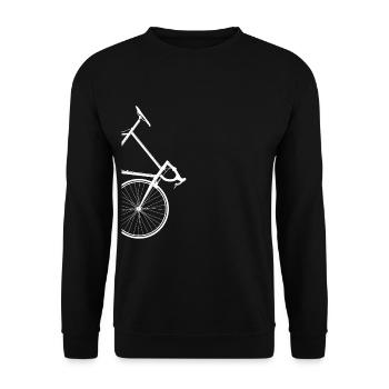 Vélo de course Minimal Side Design - Sweat-shirt Unisexe - noir - Devant - Alina (178cm) & Michal (187cm)