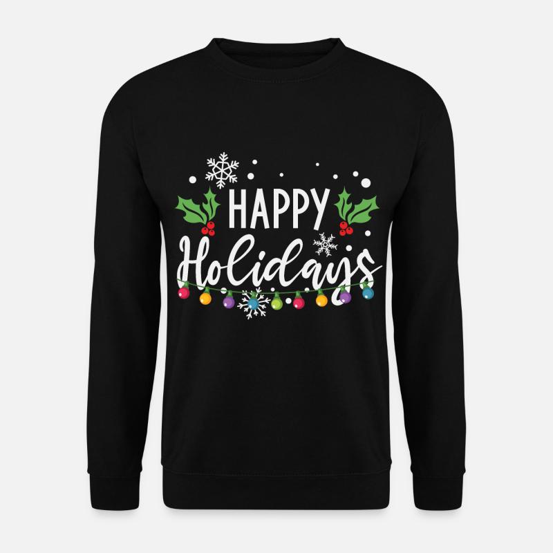 Joyeuses Fêtes De Noël Ampoules - Sweat-shirt Unisexe - noir