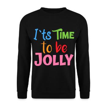 jolly's time - Sweat-shirt Unisexe - noir - Devant - Alina (178cm) & Michal (187cm)