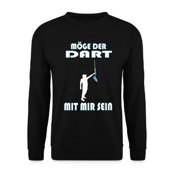 Dart Sprüche lustig Männer Motiv Darts Geschenk - Unisex Pullover - Schwarz - Vorne - Alina (178cm) & Michal (187cm)