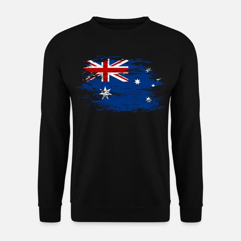 Australia flag used - Unisex Sweatshirt - black