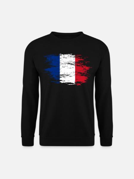 Drapeau de la France utilisé - Sweat-shirt Unisexe - noir