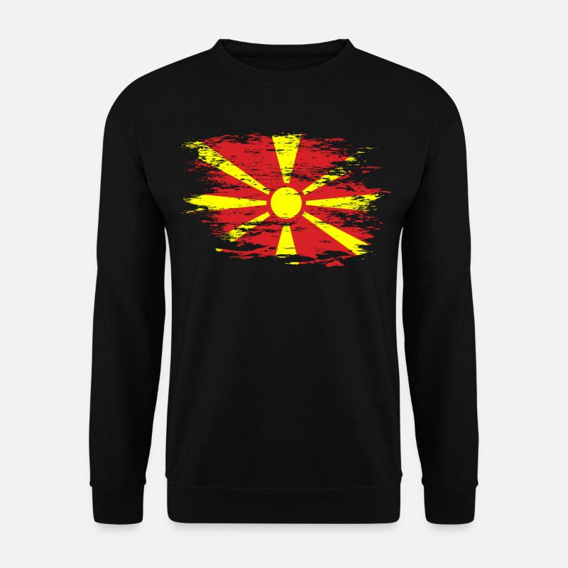 Drapeau de la Macédoine utilisé - Sweat-shirt Unisexe - noir