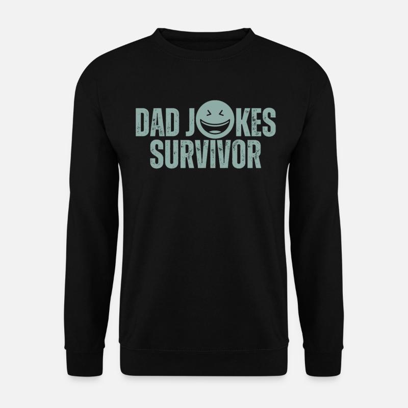 Dad Jokes Survivor - Unisex Sweatshirt - black