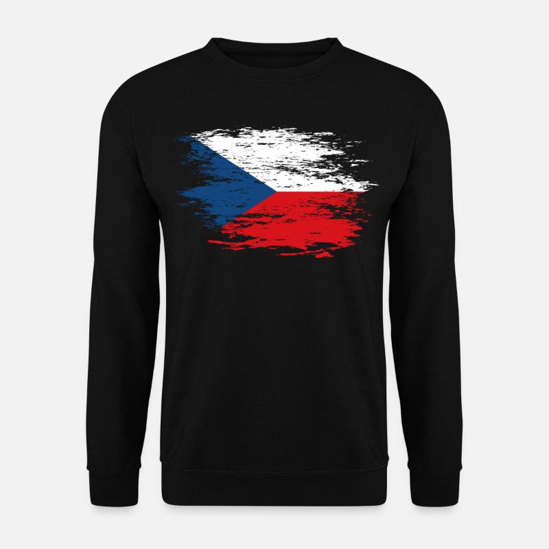 Czech Republic flag used - Unisex Sweatshirt - black
