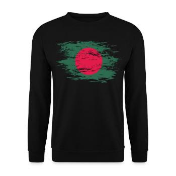 Drapeau du Bangladesh utilisé - Sweat-shirt Unisexe - noir - Devant - Alina (178cm) & Michal (187cm)