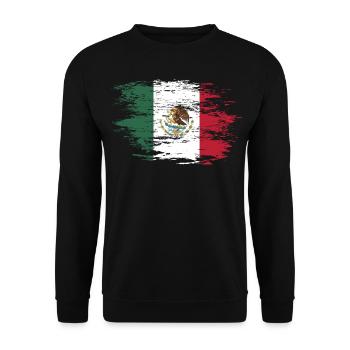Drapeau mexicain utilisé - Sweat-shirt Unisexe - noir - Devant - Alina (178cm) & Michal (187cm)