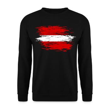 Drapeau de la Lettonie utilisé - Sweat-shirt Unisexe - noir - Devant - Alina (178cm) & Michal (187cm)