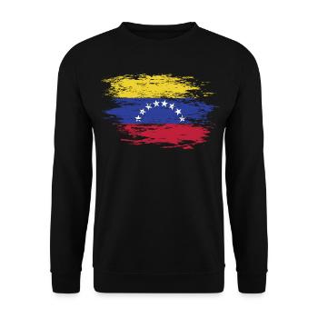 Drapeau du Venezuela utilisé - Sweat-shirt Unisexe - noir - Devant - Alina (178cm) & Michal (187cm)